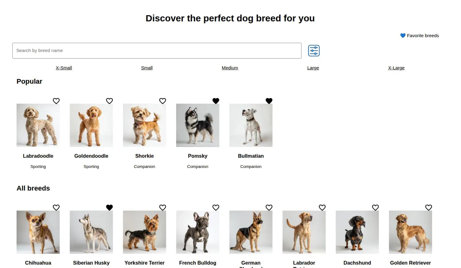 Dog Breeds Website